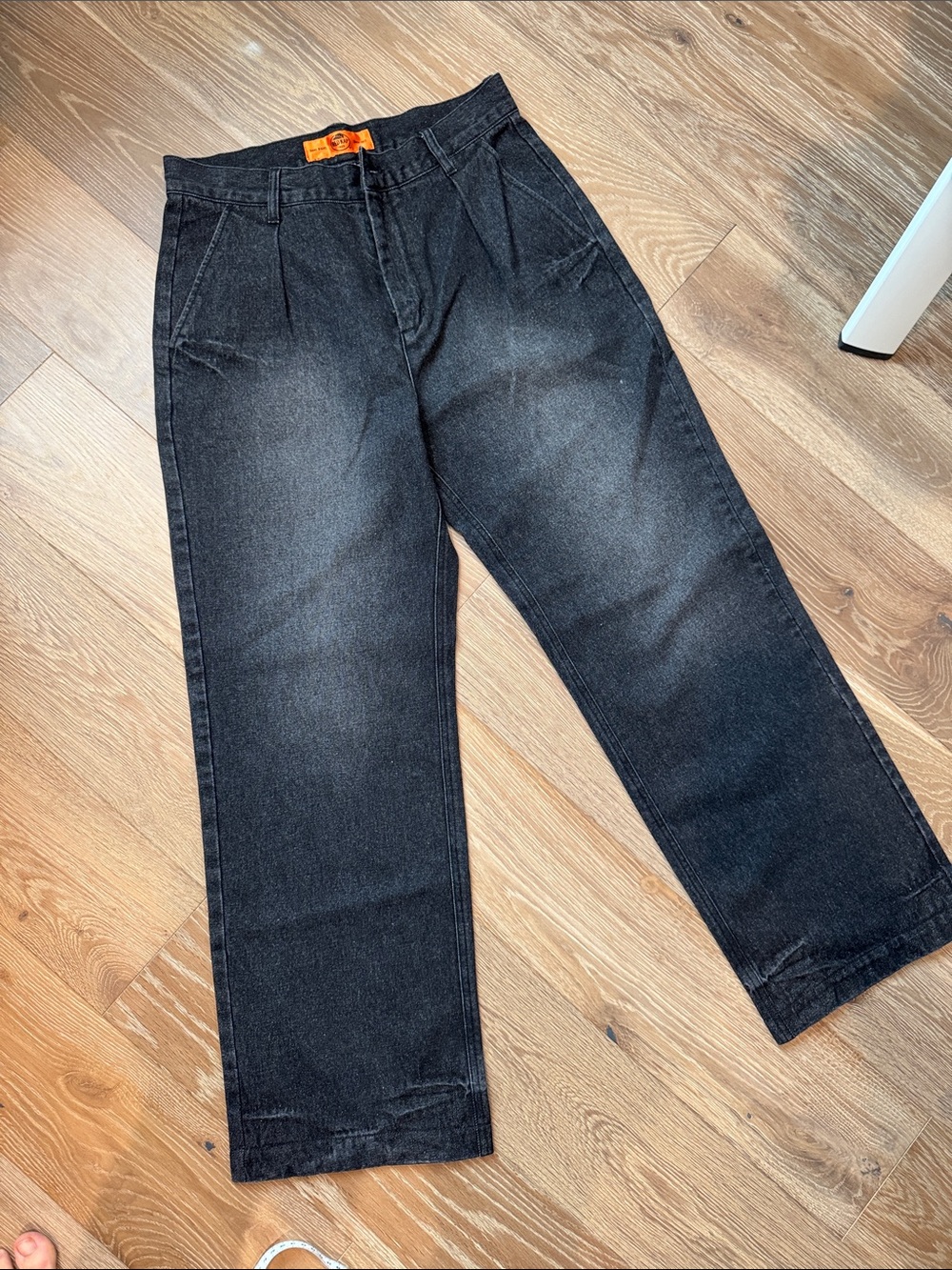 Red Kap Japan, Size L, high rise, Black Wide-Leg Jeans - Casual Everyday Style